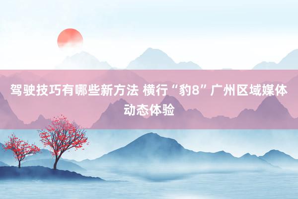 驾驶技巧有哪些新方法 横行“豹8”广州区域媒体动态体验