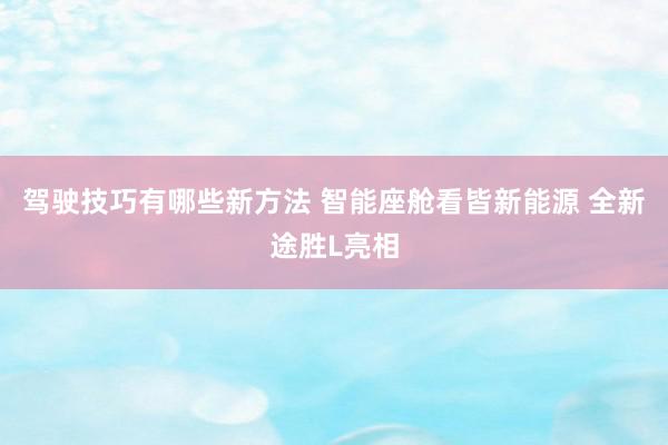 驾驶技巧有哪些新方法 智能座舱看皆新能源 全新途胜L亮相