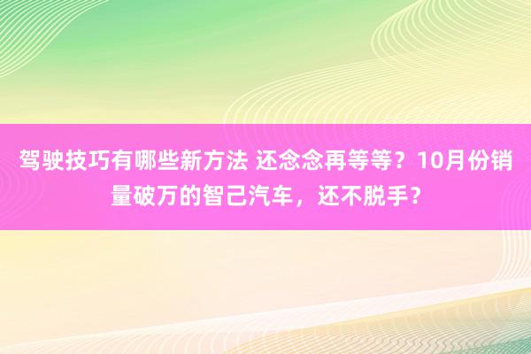 驾驶技巧有哪些新方法 还念念再等等？10月份销量破万的智己汽车，还不脱手？