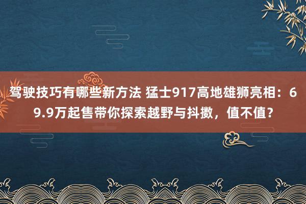 驾驶技巧有哪些新方法 猛士917高地雄狮亮相：69.9万起售带你探索越野与抖擞，值不值？