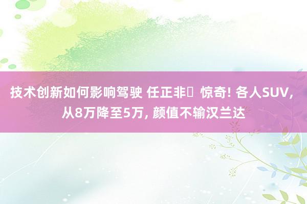 技术创新如何影响驾驶 任正非‌惊奇! 各人SUV, 从8万降至5万, 颜值不输汉兰达