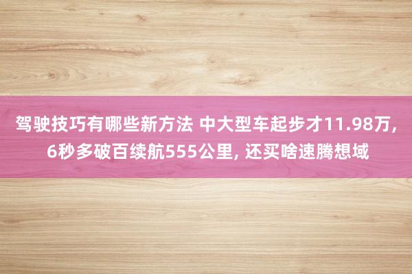 驾驶技巧有哪些新方法 中大型车起步才11.98万, 6秒多破百续航555公里, 还买啥速腾想域